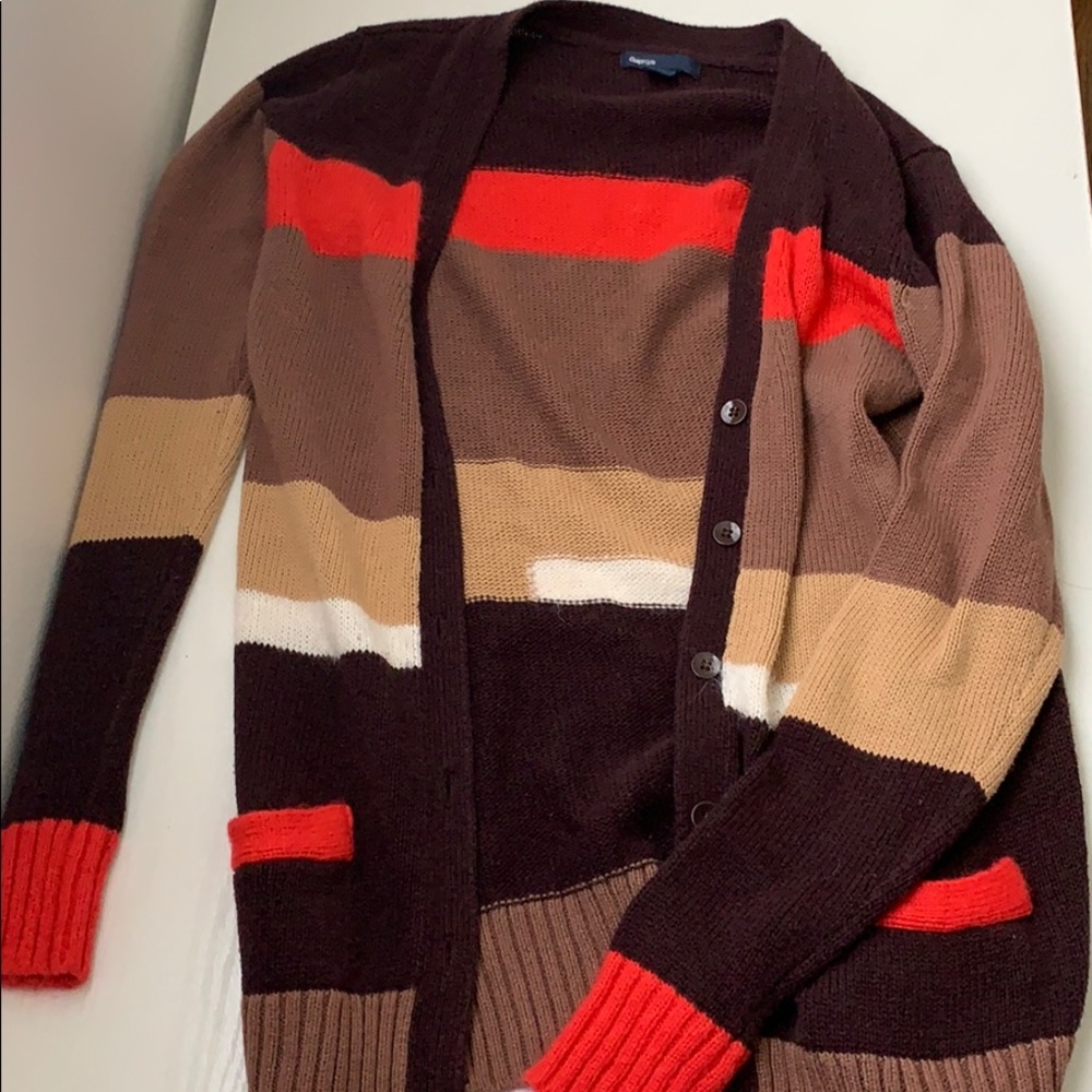 colorful cardigan